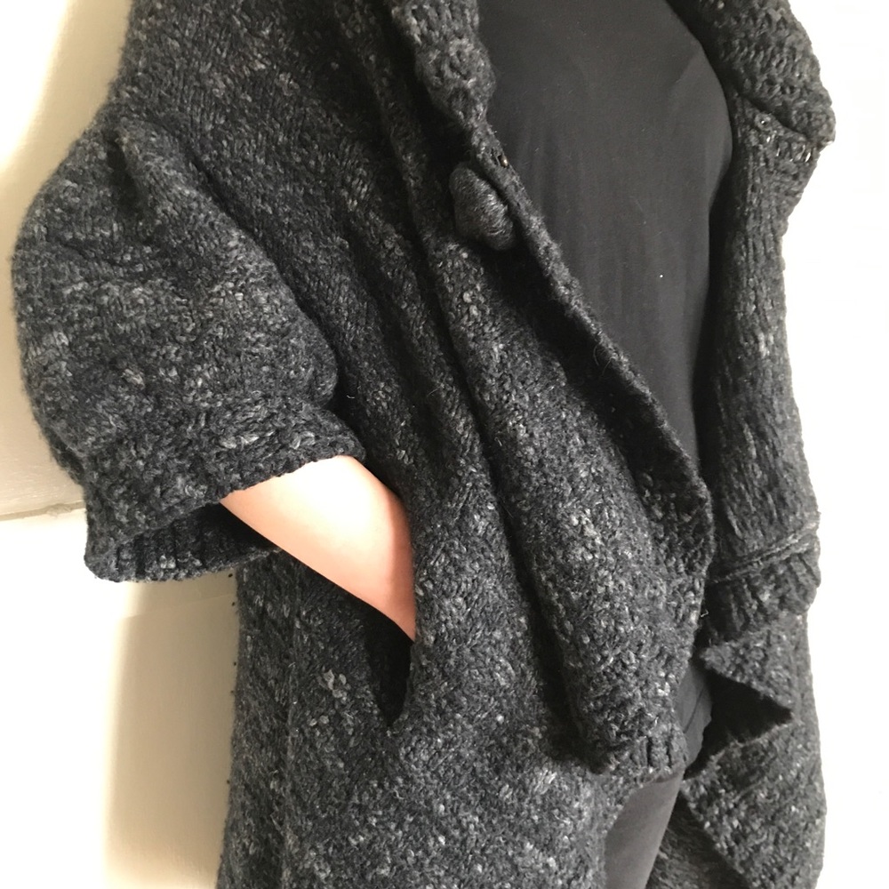 Oversized Stella McCartney marl grey wrap sweater